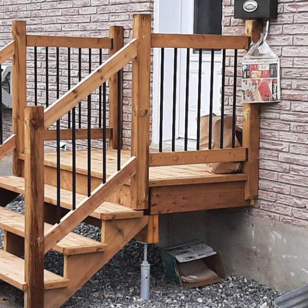 Projet de balcon en bois