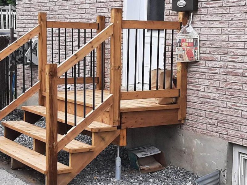 Projet de balcon en bois