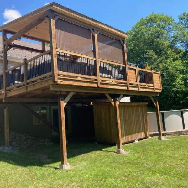 Réalisation de construction de deck